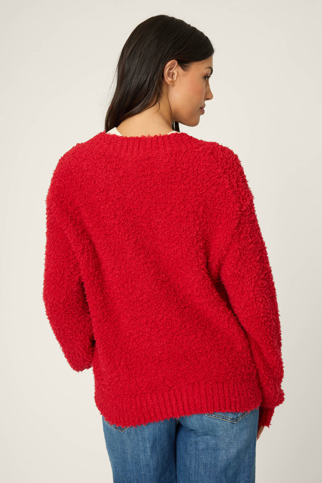 Bundle Up Boucle Red Cardigan - Cardigan - P.J. Salvage