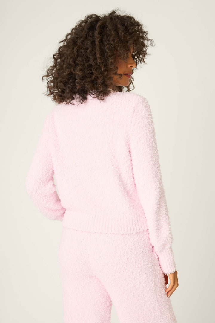 Bundle Up Boucle Pink Long Sleeve Top - Long Sleeve Top - P.J. Salvage