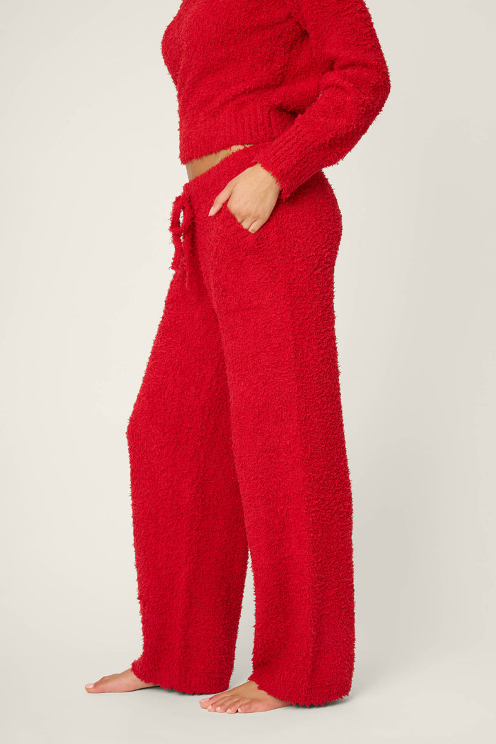 Bundle Up Boucle Red Open Leg Pants - Open Leg Pants - P.J. Salvage