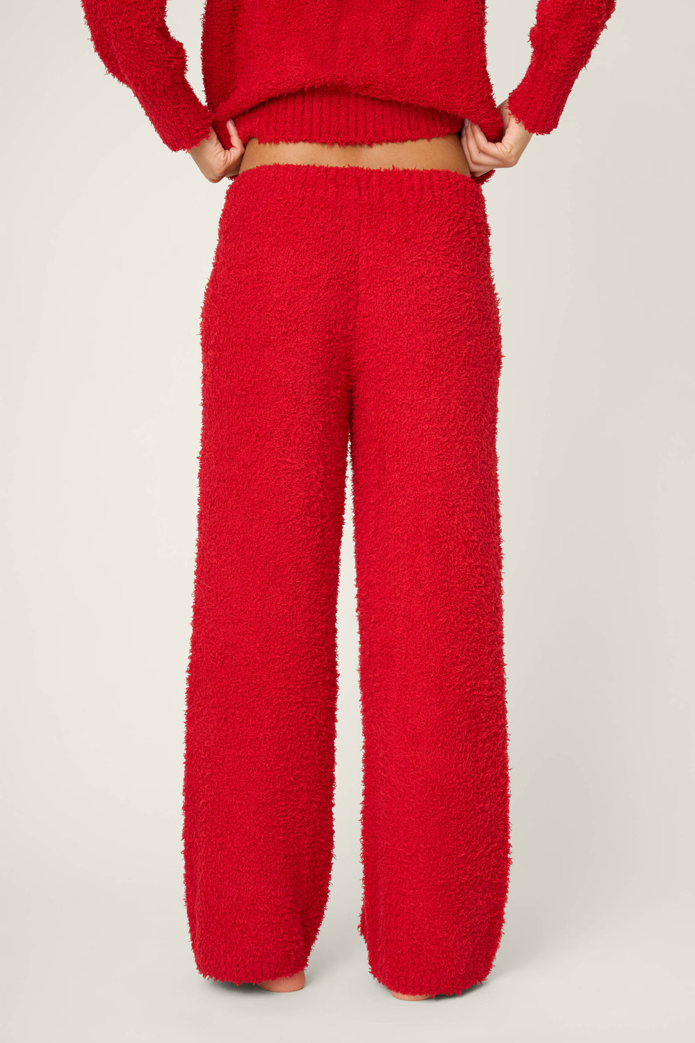 Bundle Up Boucle Red Open Leg Pants - Open Leg Pants - P.J. Salvage