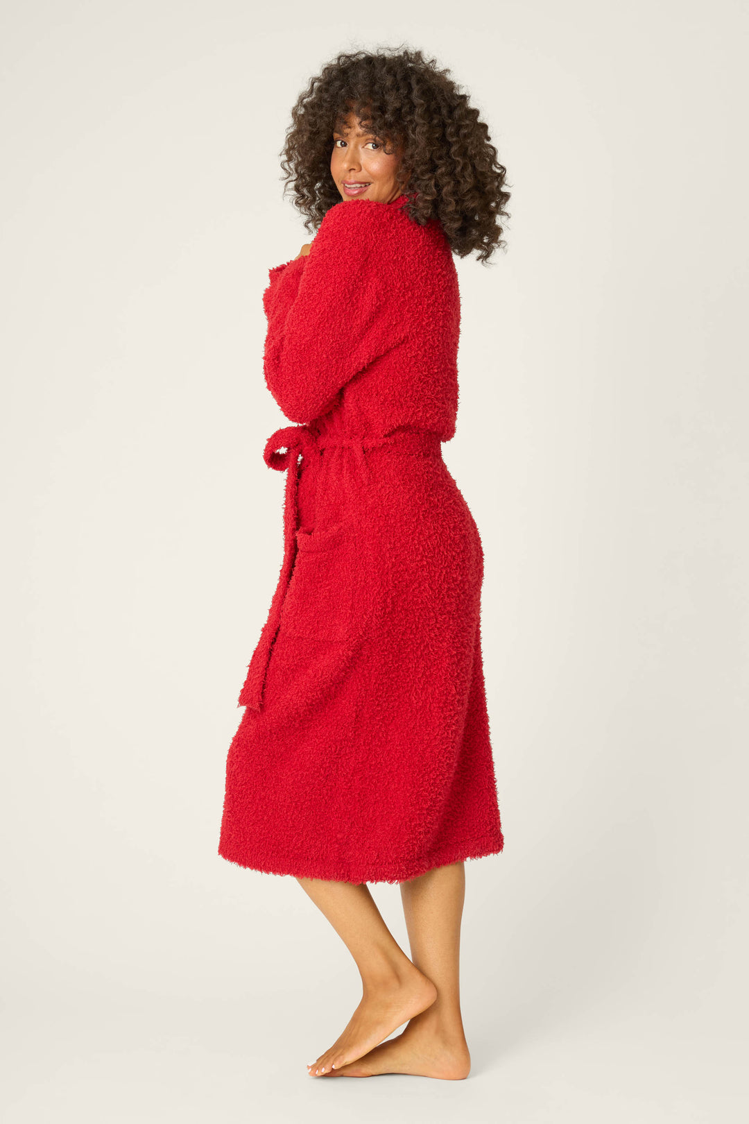 Bundle Up Boucle Red Robe - Robe - P.J. Salvage