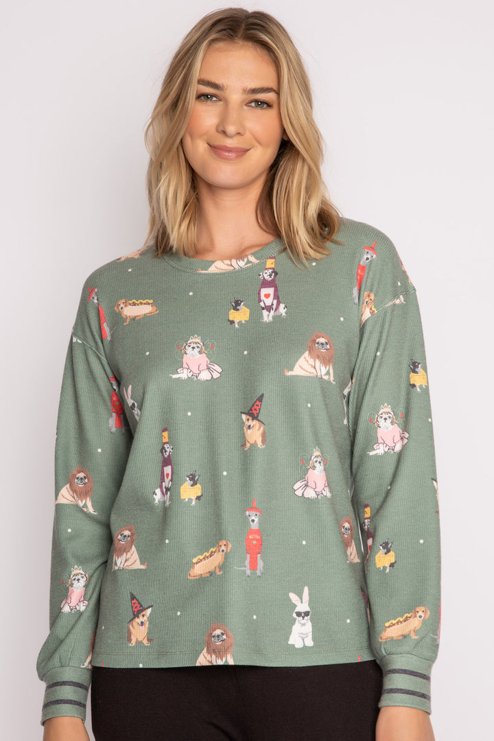 My Dog Is My Boo Long Sleeve Top - Long Sleeve Tops - P.J. Salvage
