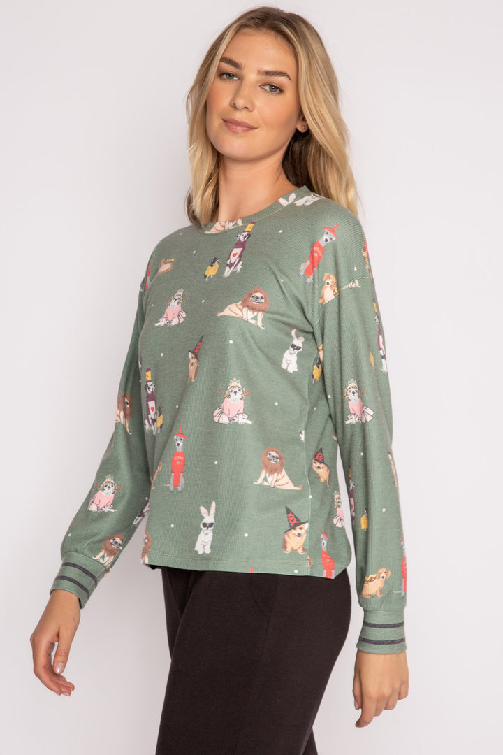 My Dog Is My Boo Long Sleeve Top - Long Sleeve Tops - P.J. Salvage