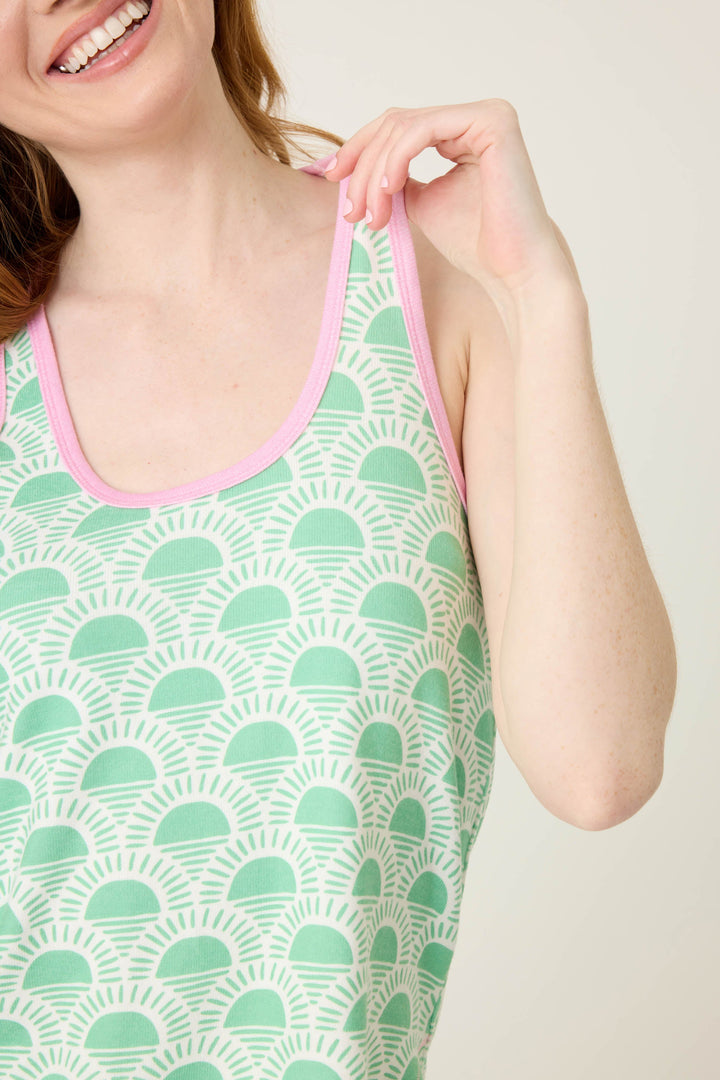 Peachy Party Pickleball Printed Tank - P.J. Salvage