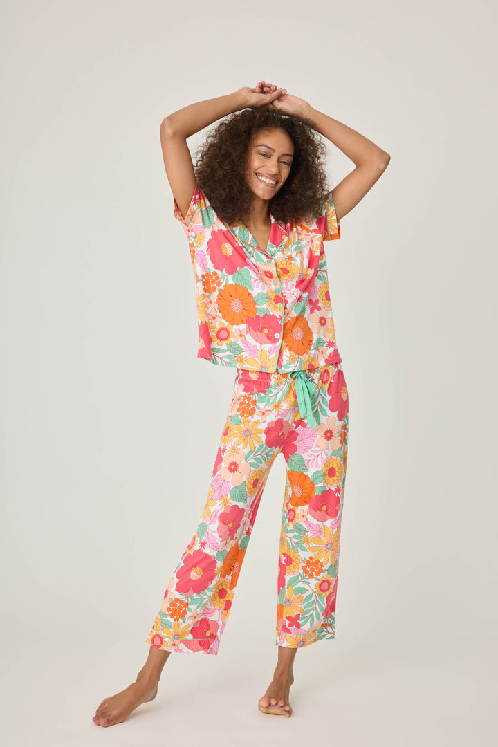 Whimsy Floral Cropped PJ Set - P.J. Salvage