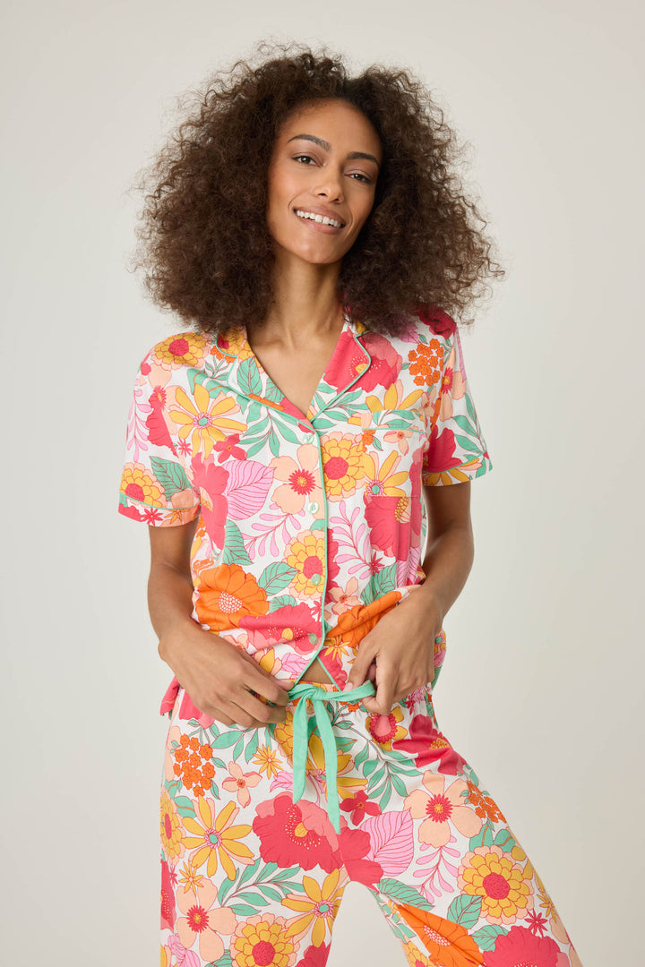 Whimsy Floral Cropped PJ Set - P.J. Salvage