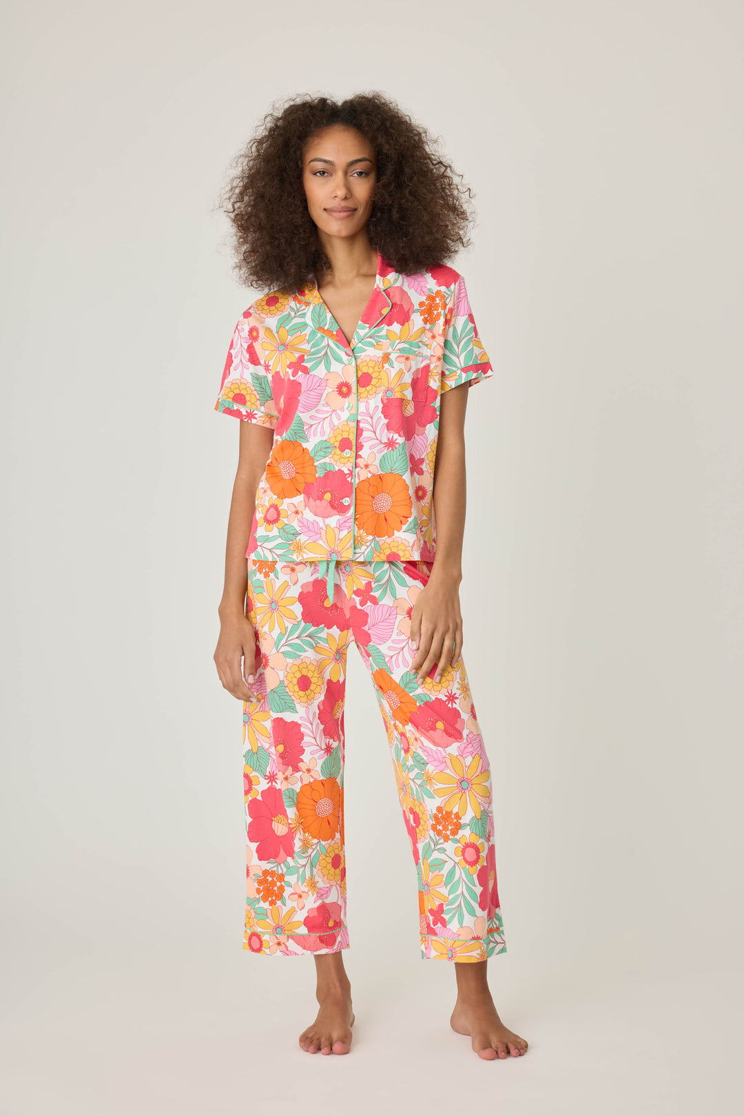 Whimsy Floral Cropped PJ Set - P.J. Salvage