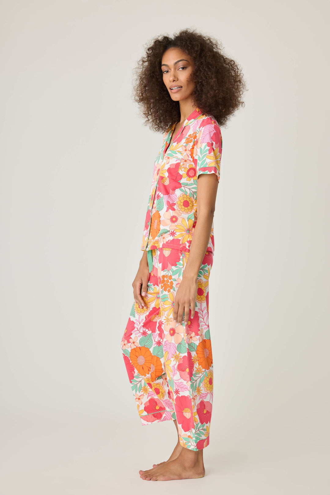 Whimsy Floral Cropped PJ Set - P.J. Salvage