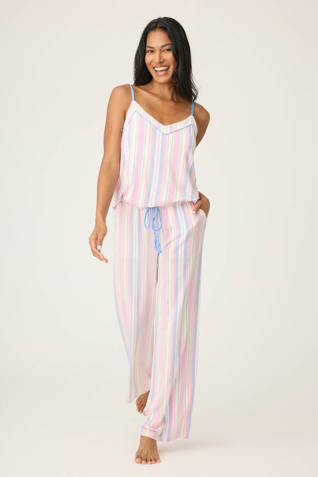 STRIPES V - NECK PJ SET BAYSIDE DREAMS - P.J. Salvage