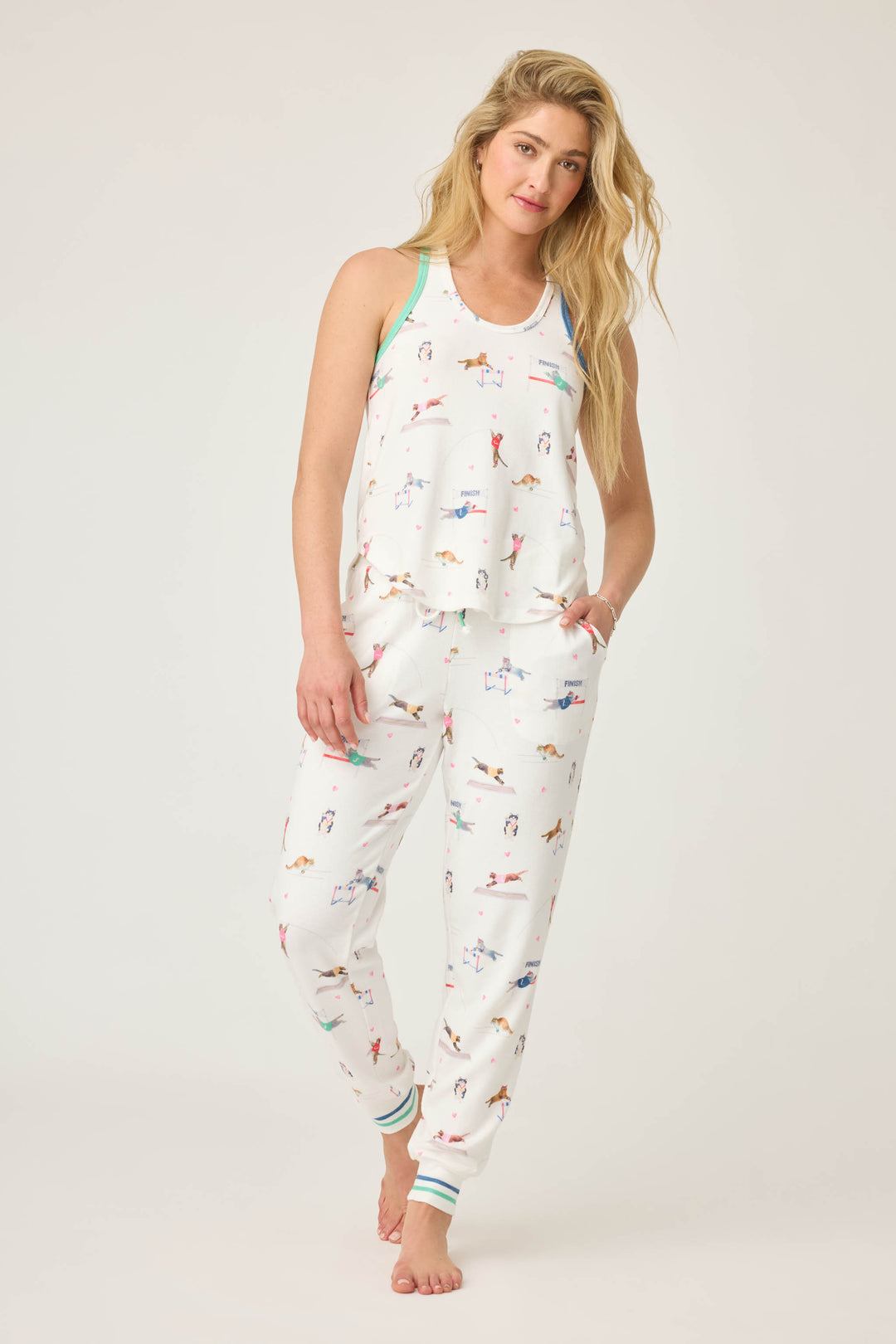 Catletics Cat Print Banded Pants - P.J. Salvage