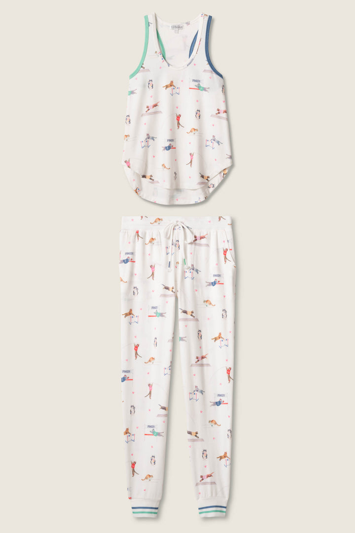 Catletics Cat Print Tank & Pant PJ Set - P.J. Salvage