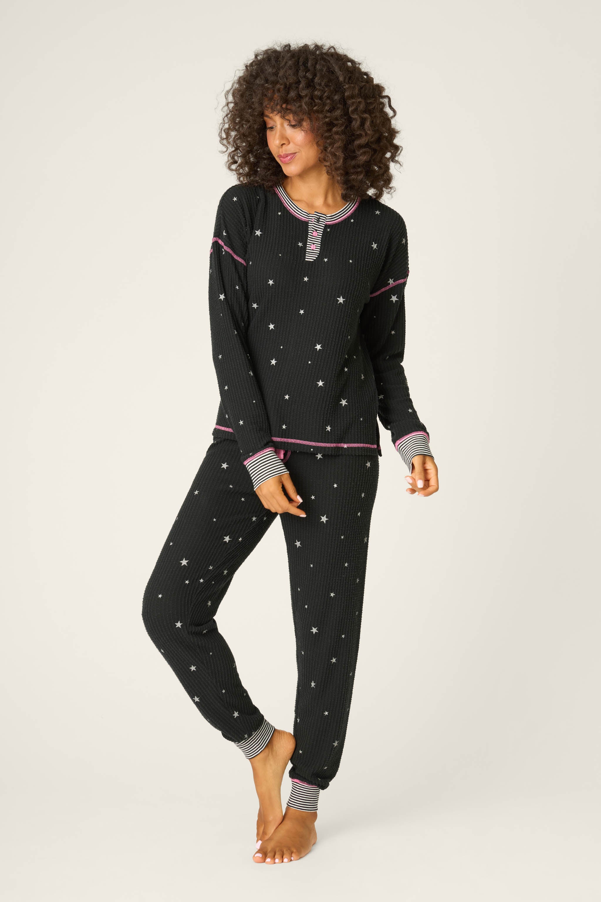 Ski Jammie Classics Starlight Starbright Black PJ Set | P.J. Salvage