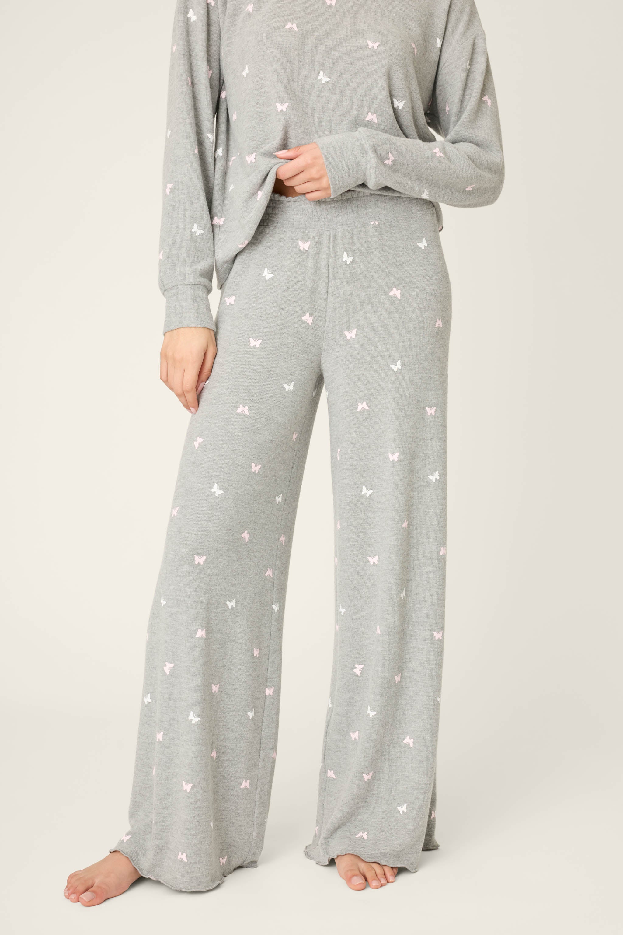 Peachy Mix & Match Butterfly Kisses Open Leg Pajama Pants | P.J.