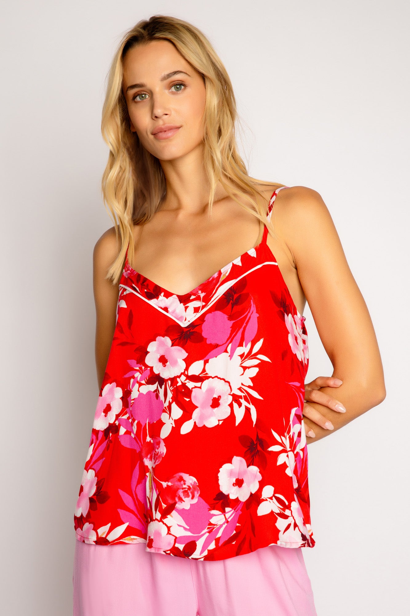 Women's Pajama Cami Top Red – P.J. Salvage