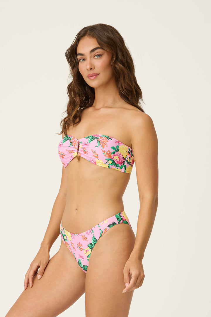 PJS x PQ Swim Dahlia Basic Ruched Bottom