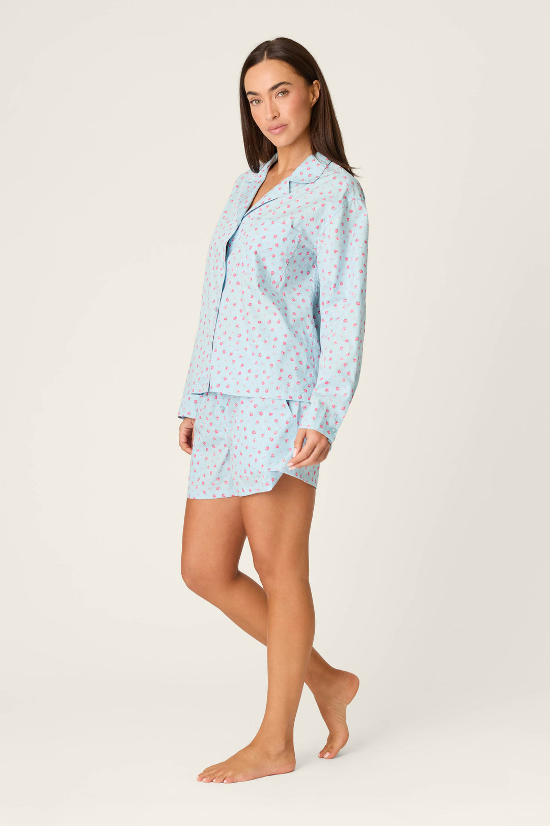 blue pajama dress Vintage Cotton Plaid Pajama Dress | Cozy Loungewear