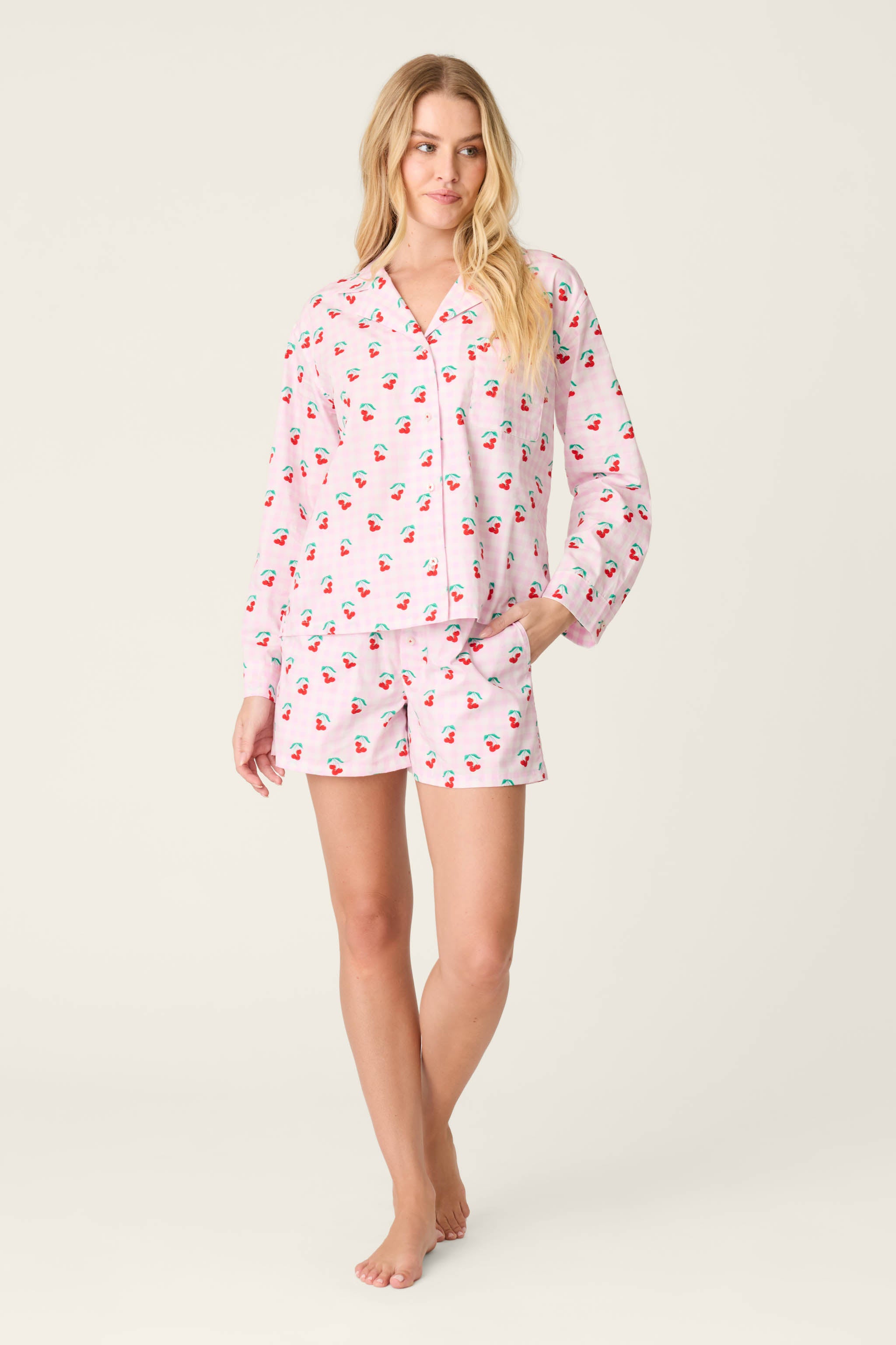 Afterparty Poplin Oh Cherry Short PJ Set | P.J. Salvage
