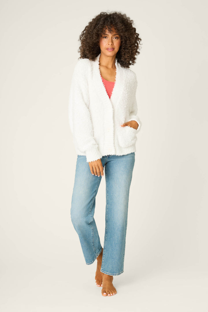 Bundle Up Boucle Ivory Cardigan - Cardigan - P.J. Salvage