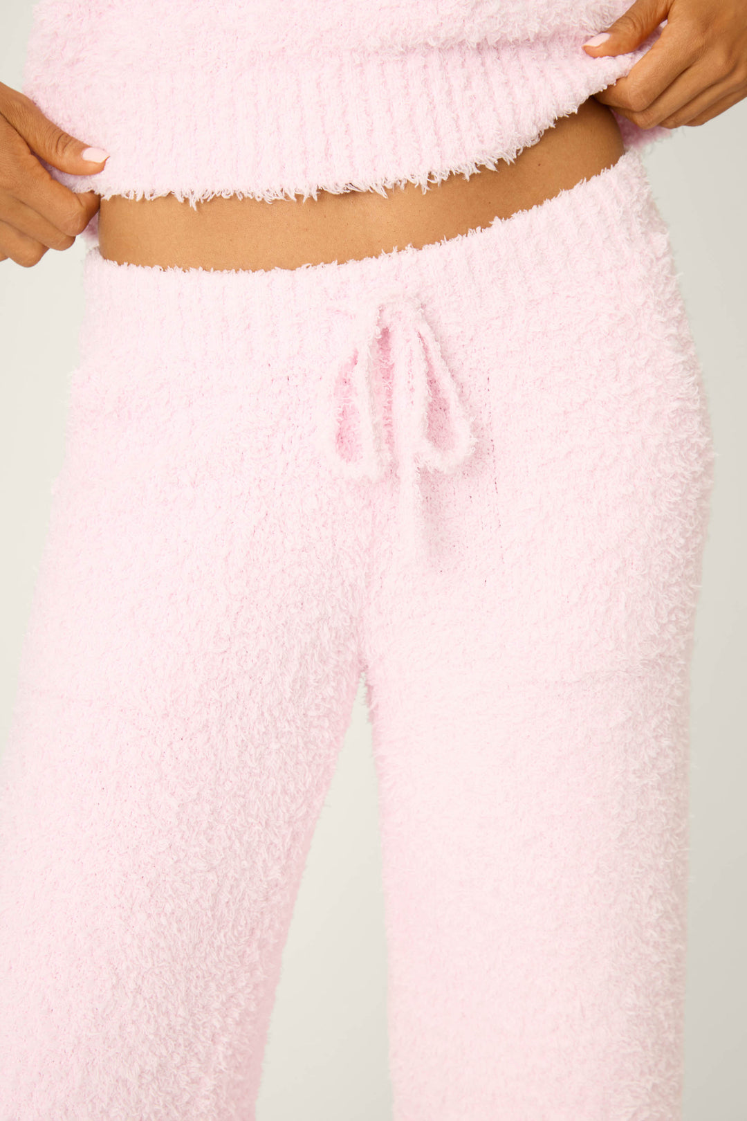 Bundle Up Boucle Pink Open Leg Pants - Open Leg Pants - P.J. Salvage