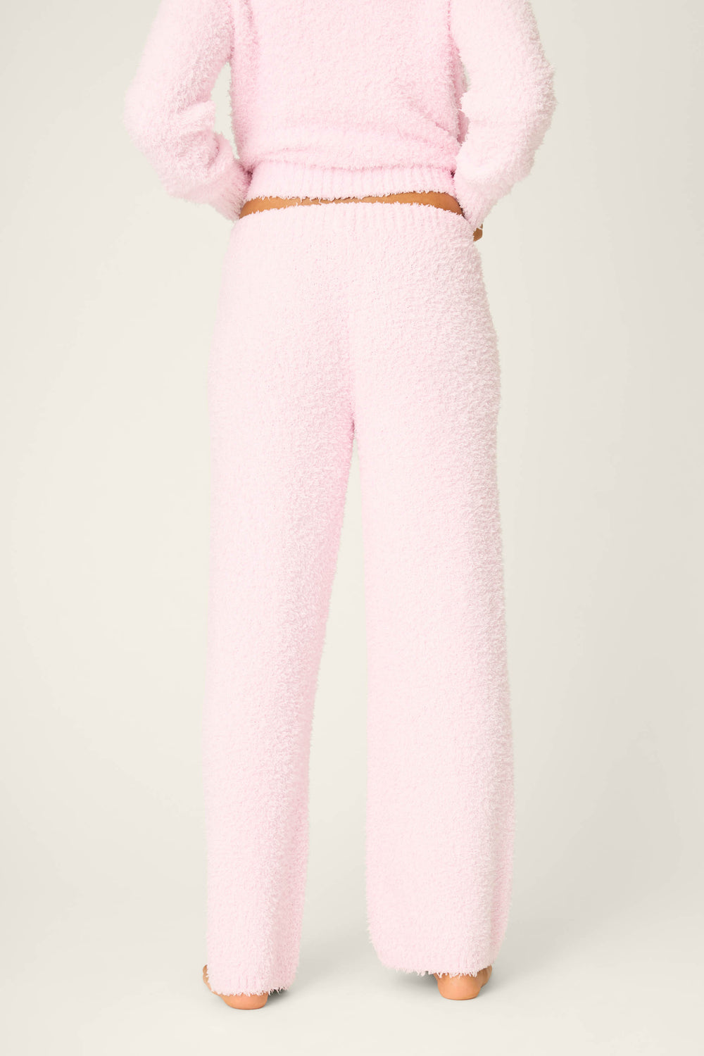 Bundle Up Boucle Pink Open Leg Pants - Open Leg Pants - P.J. Salvage