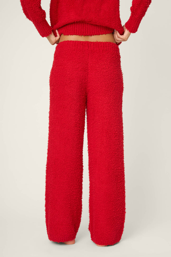 Bundle Up Boucle Red Open Leg Pants - Open Leg Pants - P.J. Salvage