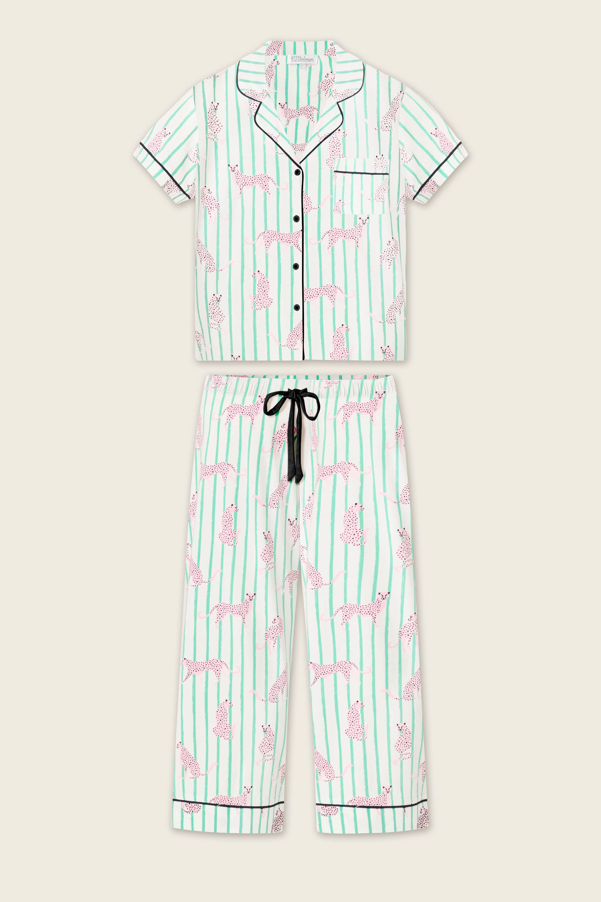 Whimsy Cool Cat Cropped PJ Set | P.J. Salvage