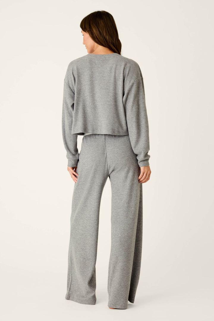 Boyfriend Boxer Dark Grey Sparkle Long Sleeve PJ Set