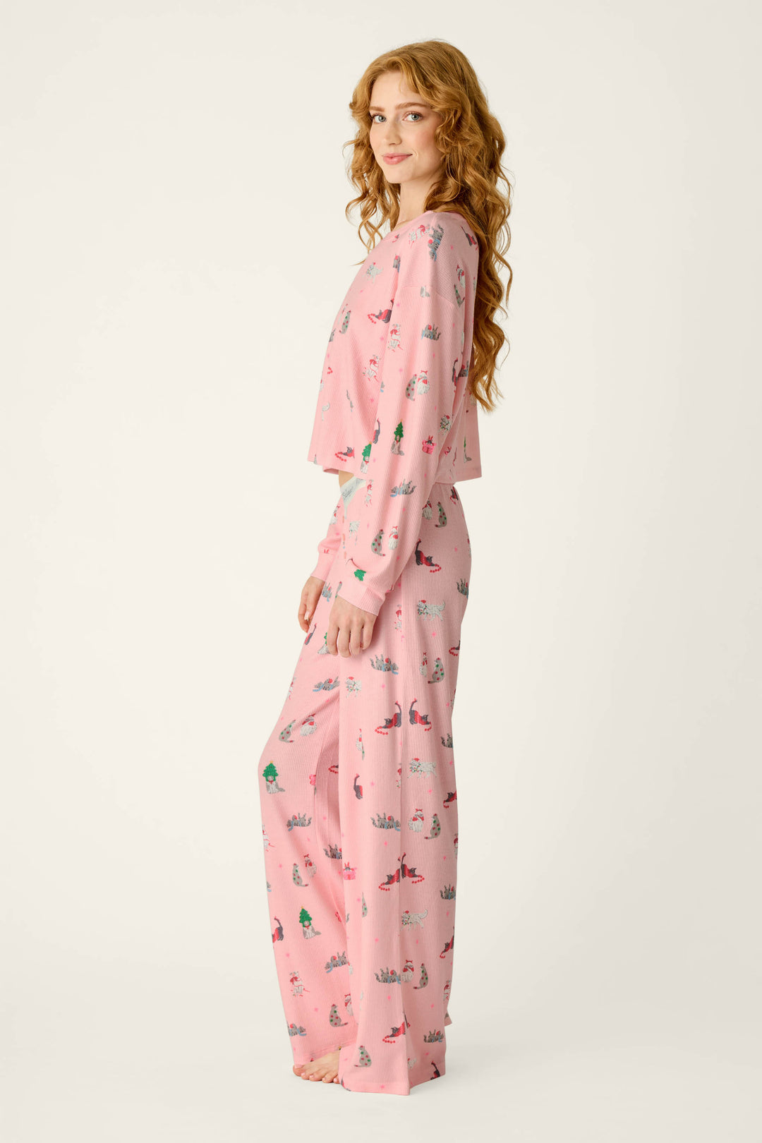 Boyfriend Boxer Deck the Paws Long Sleeve PJ Set