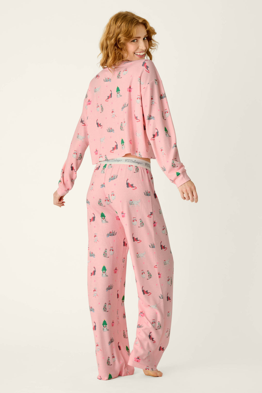 Boyfriend Boxer Deck the Paws Long Sleeve PJ Set