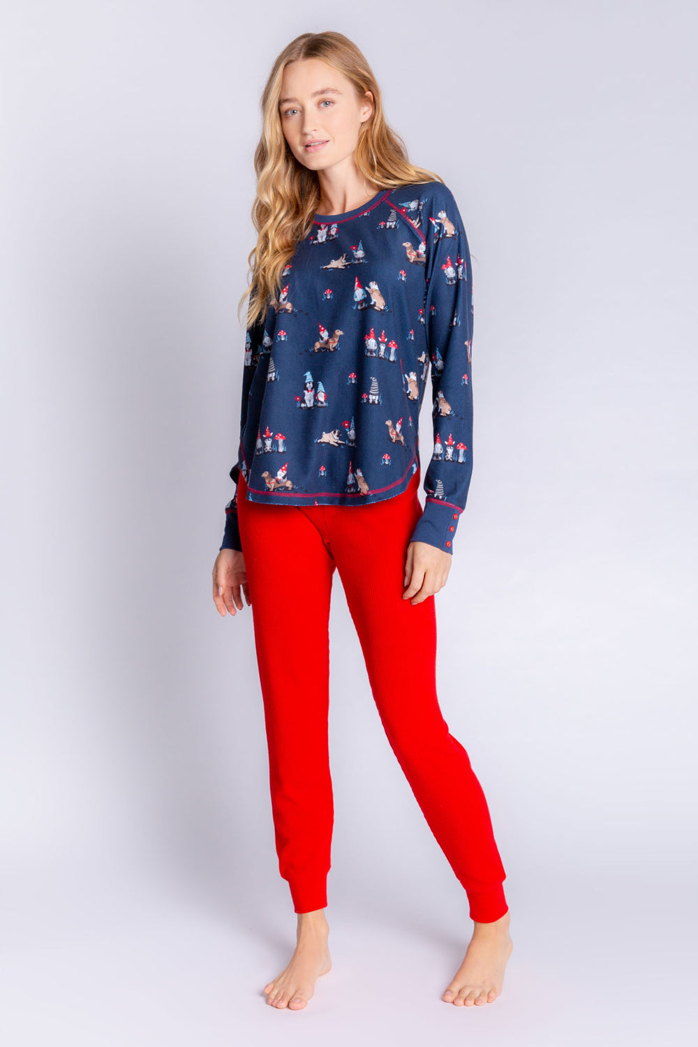 Chillin With My Gnomies Long Sleeve Top - Long Sleeve Tops - P.J. Salvage
