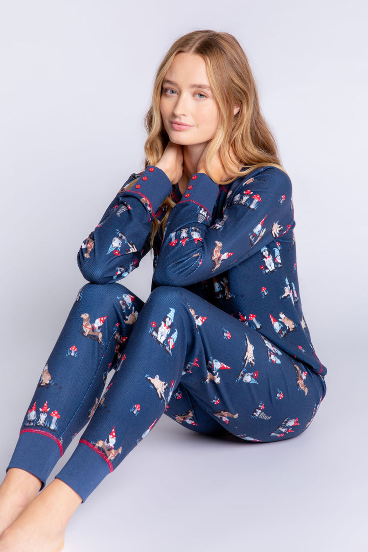 Chillin With My Gnomies Long Sleeve Top - Long Sleeve Tops - P.J. Salvage