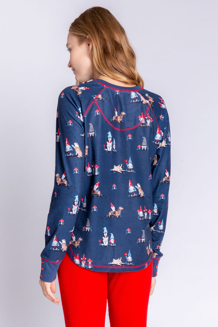 Chillin With My Gnomies Long Sleeve Top - Long Sleeve Tops - P.J. Salvage