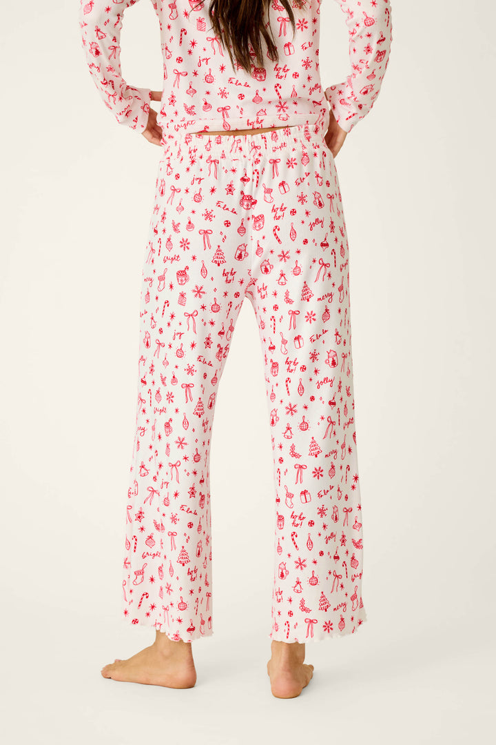 Femme de Noel Holiday Print Pajama Pants