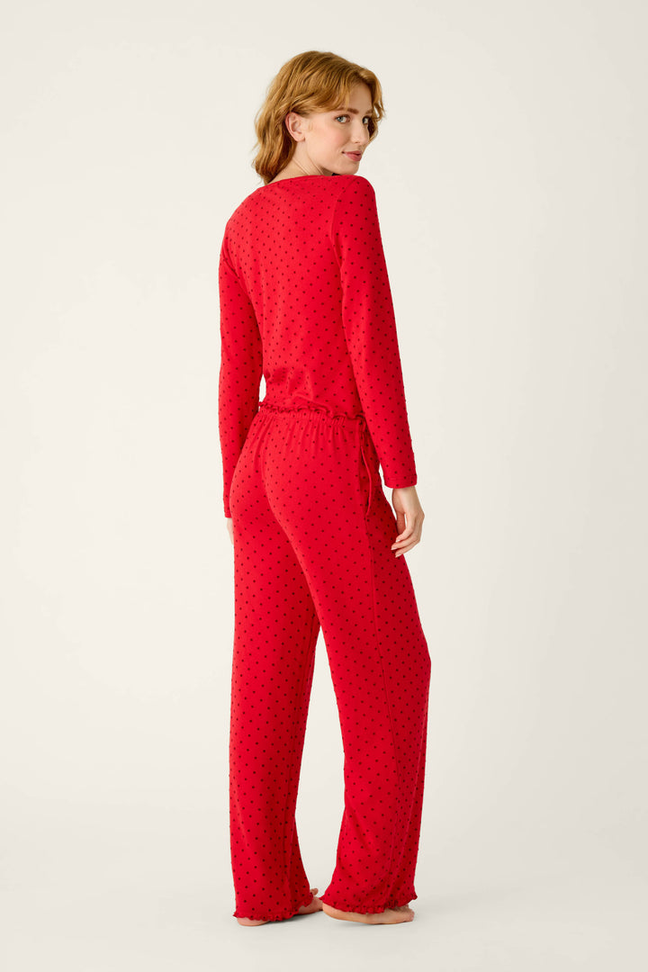 Femme de Noel Tonal Dot Long Sleeve PJ Set