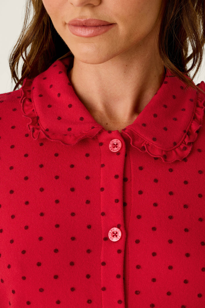 Femme de Noel Tonal Dot Short Sleeve Top