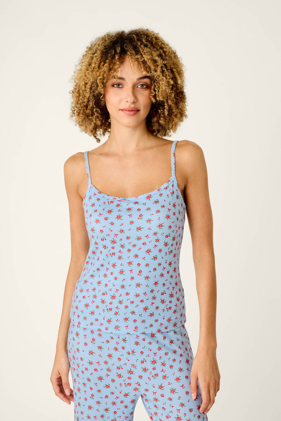 Festive Florals Blue Floral Print Camisole