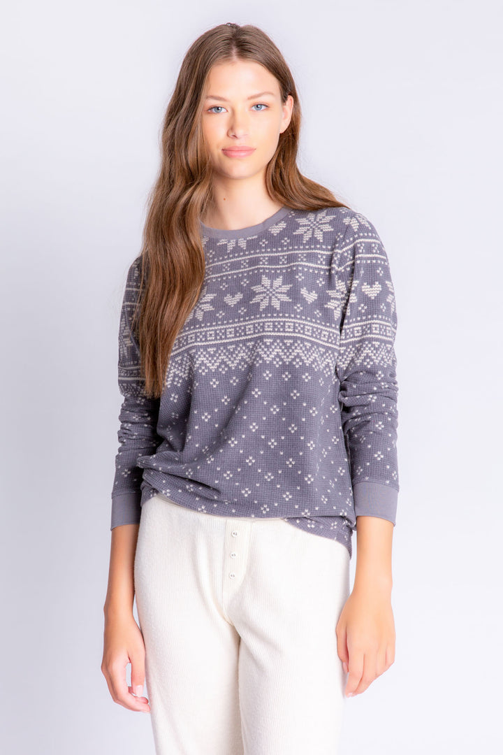 Frosted Fair isle Long Sleeve Top - Long Sleeve Tops - P.J. Salvage