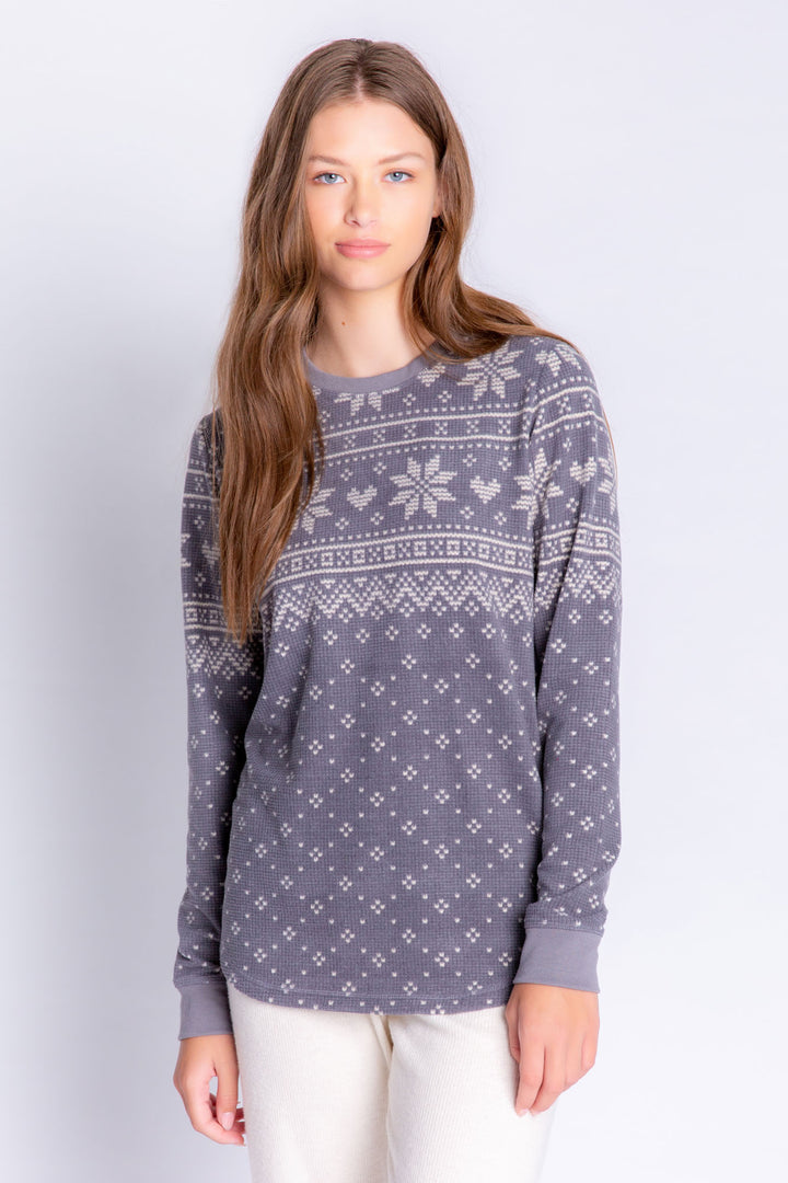 Frosted Fair isle Long Sleeve Top - Long Sleeve Tops - P.J. Salvage
