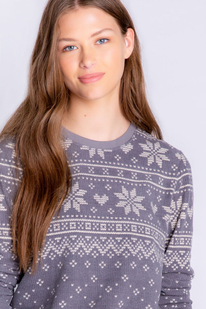 Frosted Fair isle Long Sleeve Top - Long Sleeve Tops - P.J. Salvage