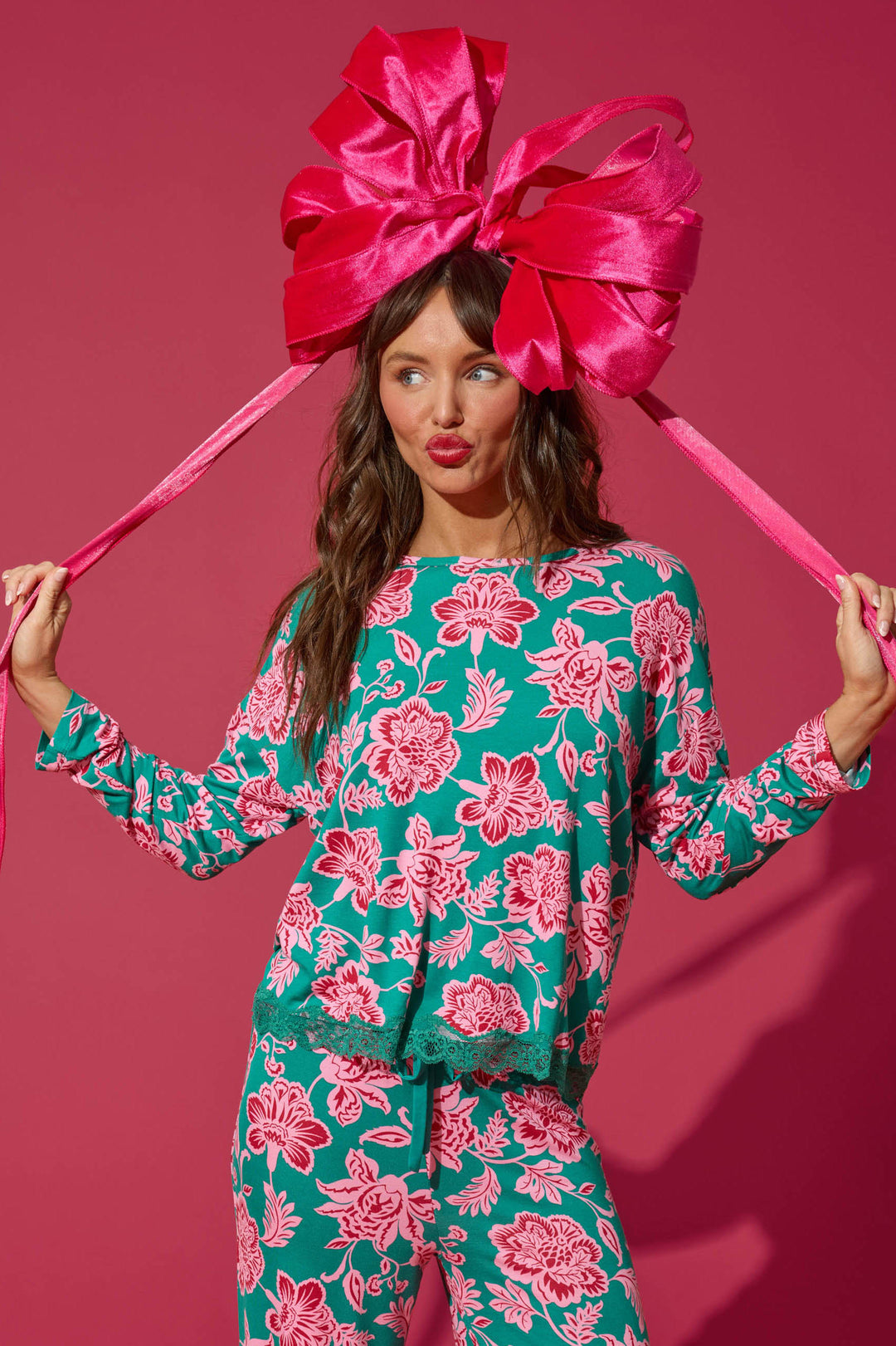 Frosted Floral Dreams Long Sleeve Top