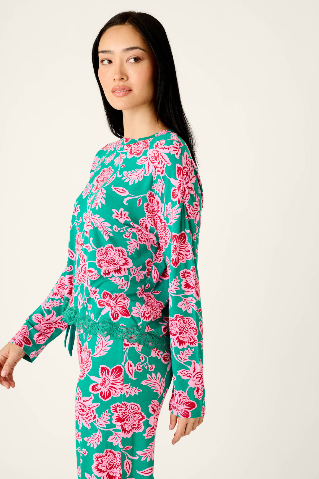 Frosted Floral Dreams Long Sleeve Top