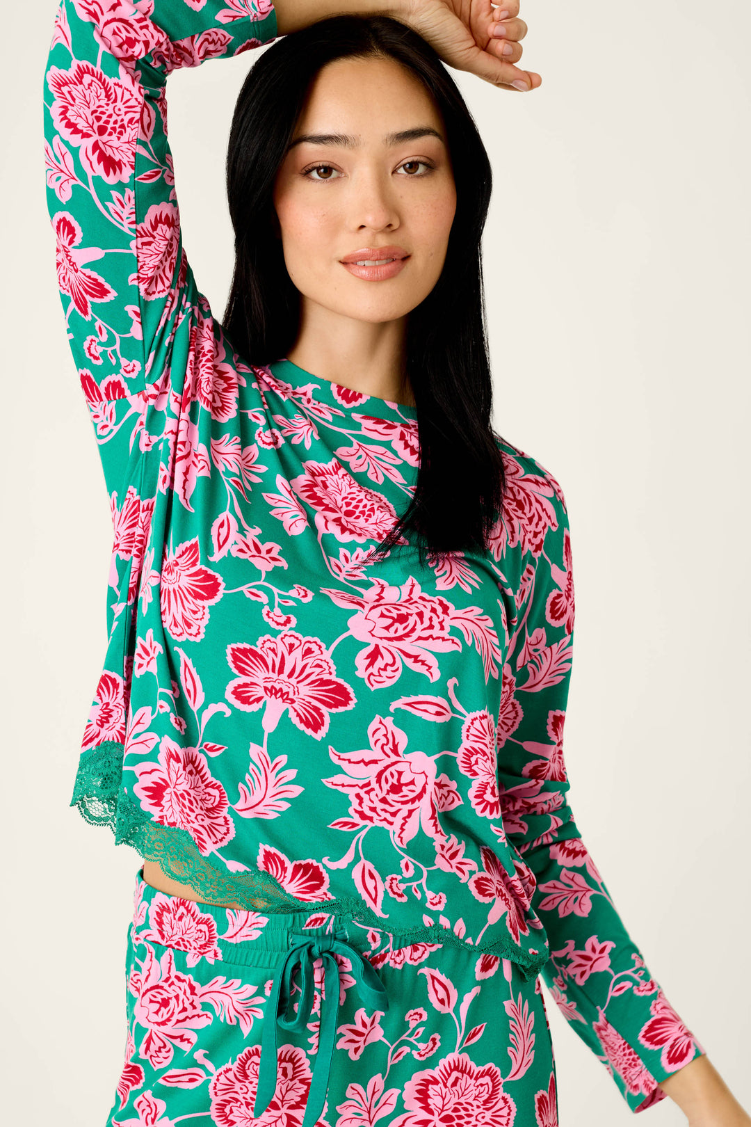 Frosted Floral Dreams Long Sleeve Top