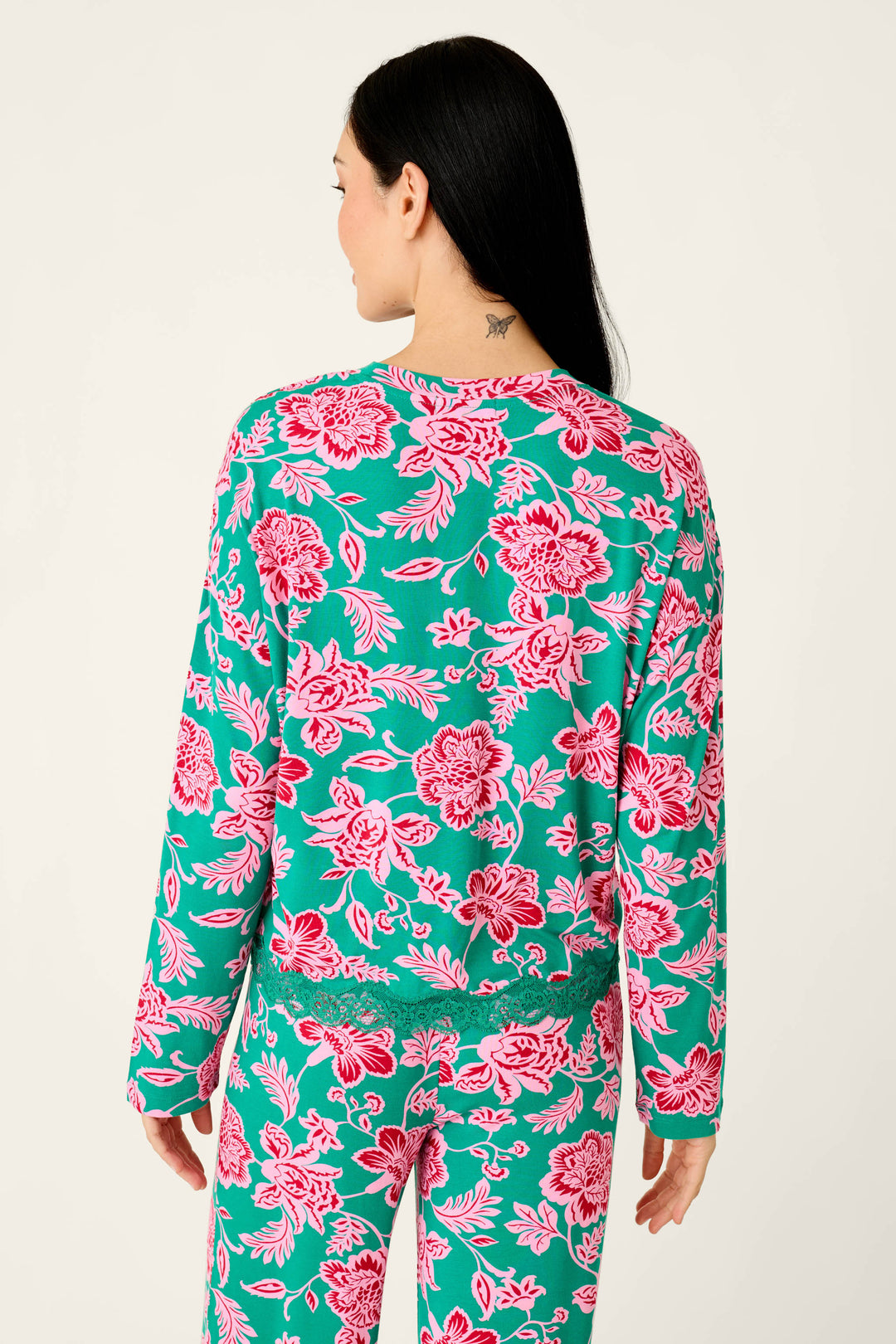 Frosted Floral Dreams Long Sleeve Top