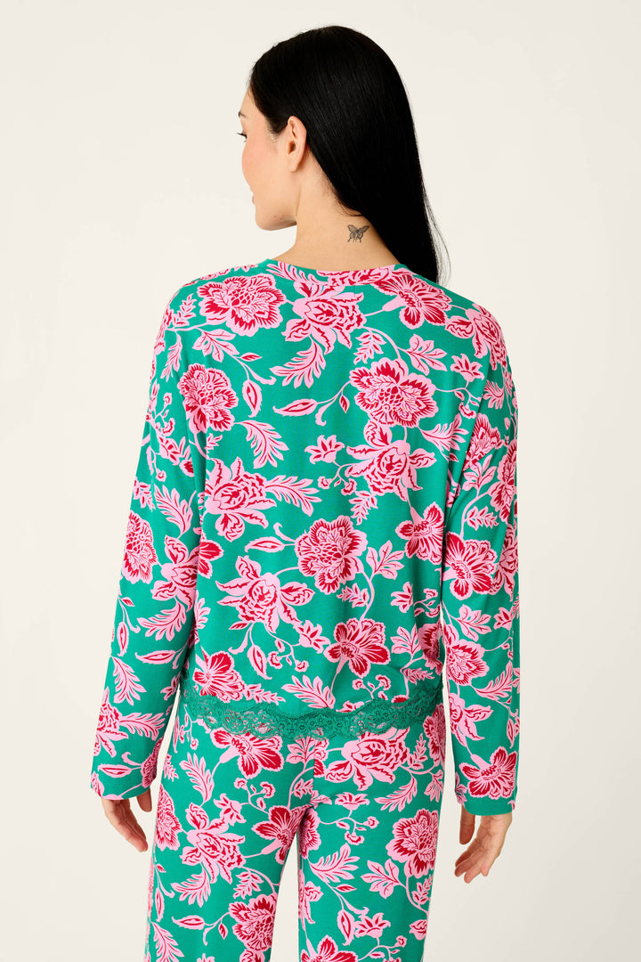 Frosted Floral Dreams Long Sleeve Top
