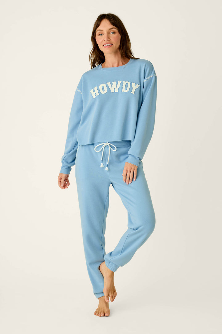 Howdy Holidays Snowdrift Blue Howdy Sweatshirt