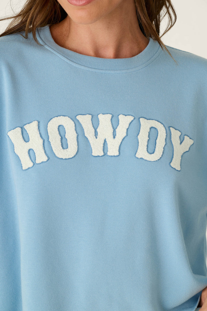 Howdy Holidays Snowdrift Blue Howdy Sweatshirt
