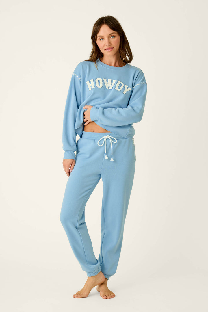 Howdy Holidays Snowdrift Blue Joggers