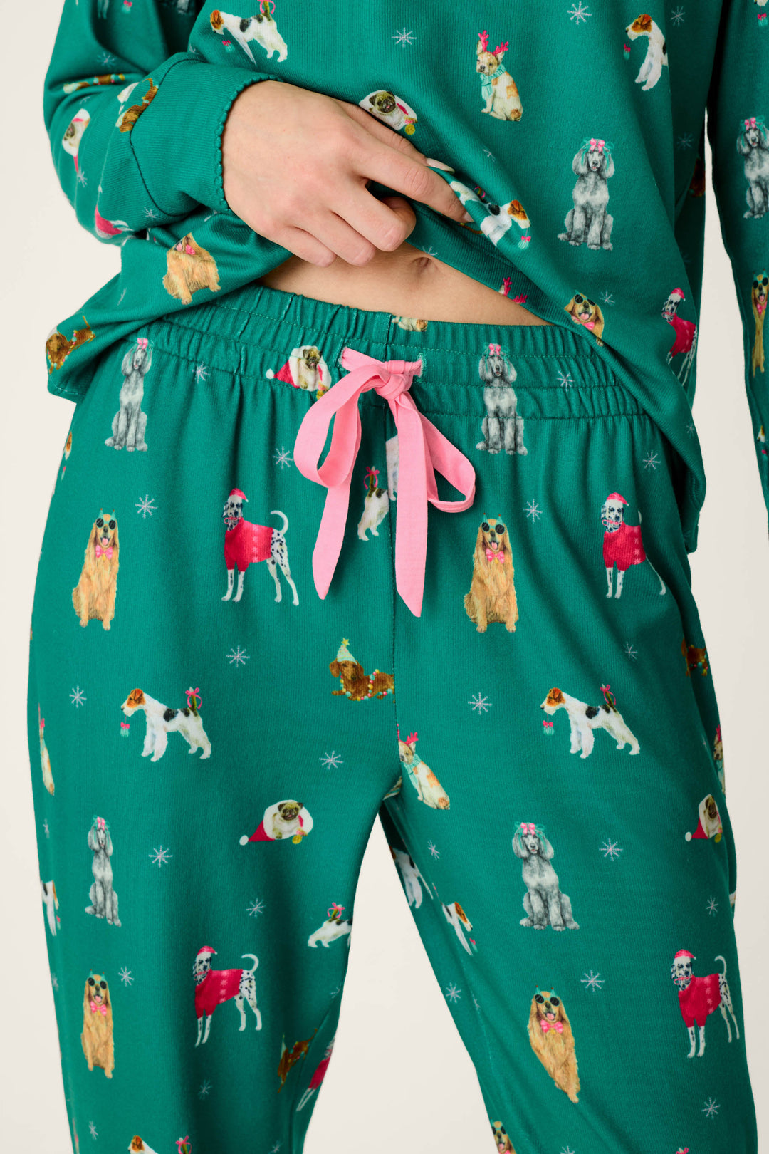 Happy Pawlidays Merry Mutts Dog Print Jogger Pants
