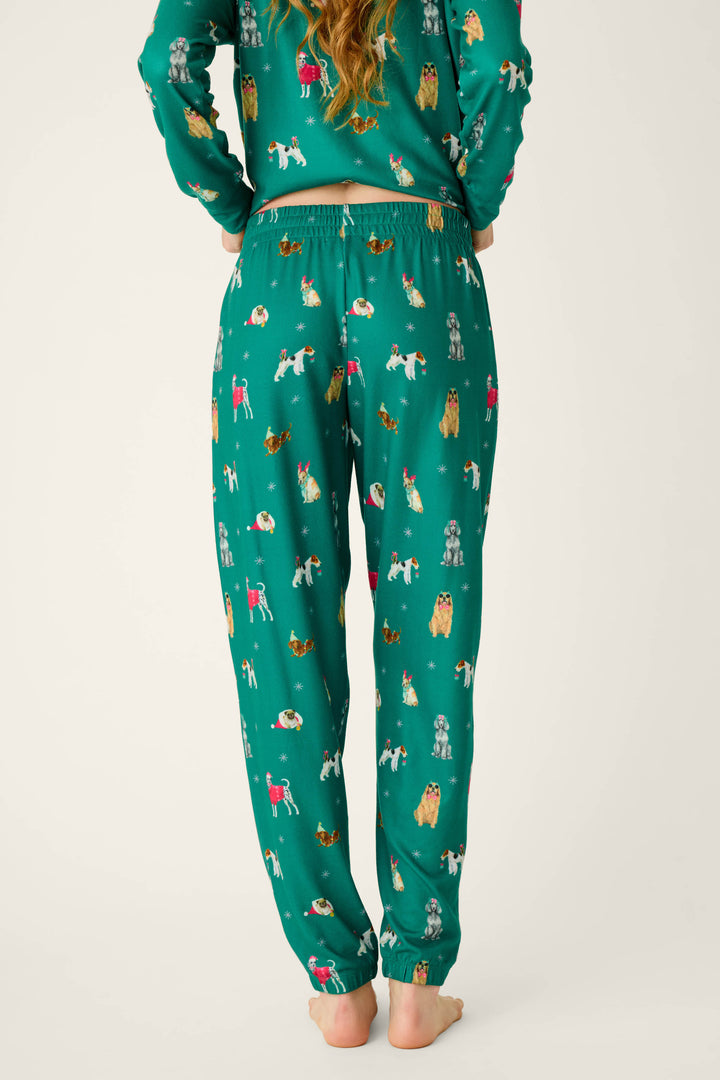 Happy Pawlidays Merry Mutts Dog Print Jogger Pants