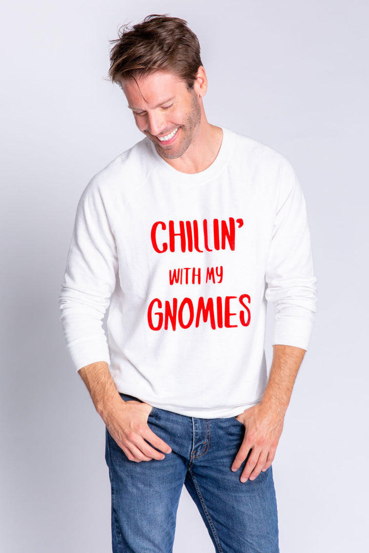 Chillin With My Gnomies Men's Long Sleeve Top - Long Sleeve Tops - P.J. Salvage